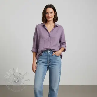 Dubbelgaas/mousseline lavender