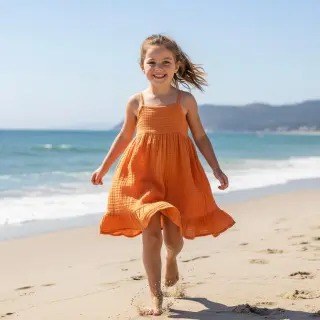 Dvojitá gázovina/mušelín orange