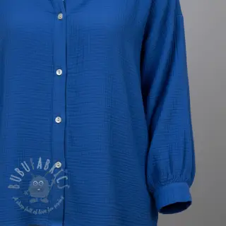 Dubbelgaas/mousseline cobalt ORGANIC