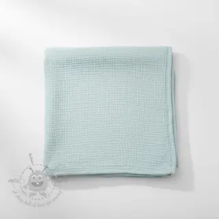 Dubbelgaas/mousseline baby blue ORGANIC