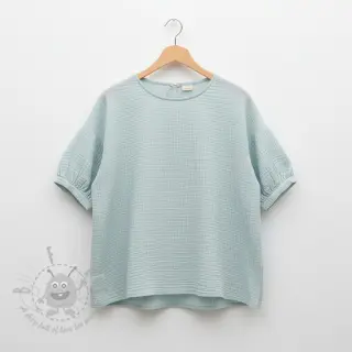 Dubbelgaas/mousseline baby blue ORGANIC