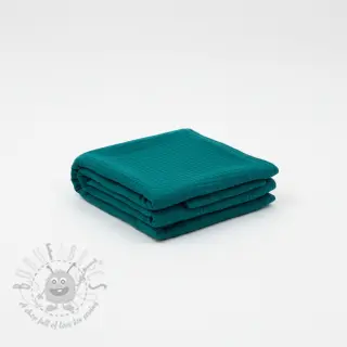 Dubbelgaas/mousseline dark cyan