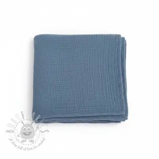 Dubbelgaas/mousseline jeans blue