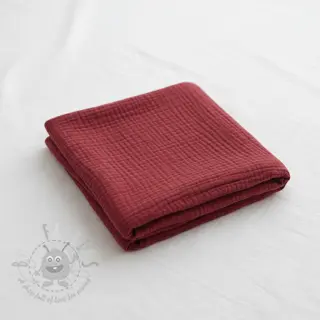 Dubbelgaas/mousseline bordeaux
