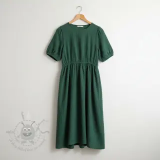 Dubbelgaas/mousseline old green