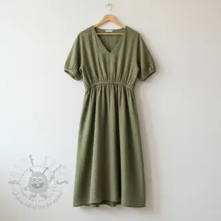 Dubbelgaas/mousseline moss green