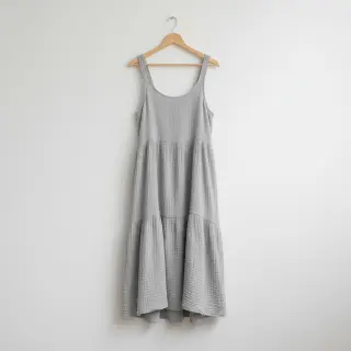 Dvojitá gázovina/mušelín light grey