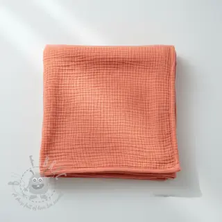 Dubbelgaas/mousseline coral