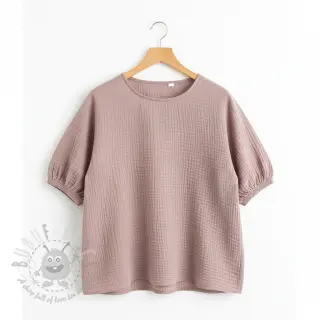 Dubbelgaas/mousseline old rose