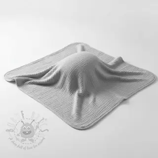 Dubbelgaas/mousseline light grey ORGANIC