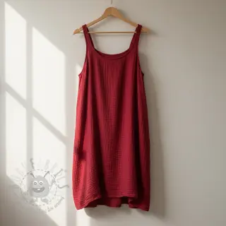 Dubbelgaas/mousseline red ORGANIC