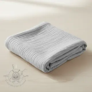Dubbelgaas/mousseline light grey ORGANIC