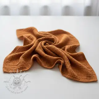 Dubbelgaas/mousseline brique ORGANIC