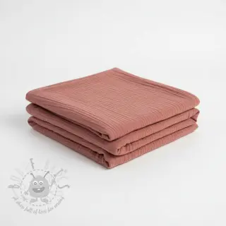 Dubbelgaas/mousseline mauve ORGANIC