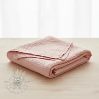 Dubbelgaas/mousseline light rose ORGANIC
