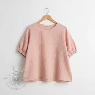 Dubbelgaas/mousseline light rose ORGANIC