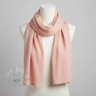 Dubbelgaas/mousseline light rose ORGANIC