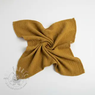 Dubbelgaas/mousseline ochre ORGANIC