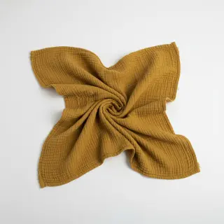 Dvojitá gázovina/mušelín ochre ORGANIC