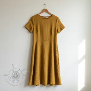Dubbelgaas/mousseline ochre ORGANIC