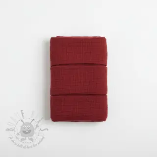 Dubbelgaas/mousseline bordeaux ORGANIC