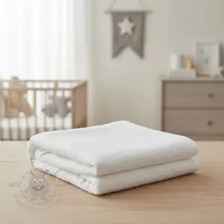 Dubbelgaas/mousseline white