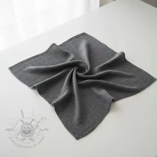 Dubbelgaas/mousseline dark grey