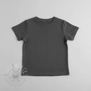 Dubbelgaas/mousseline dark grey