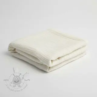 Dubbelgaas/mousseline ecru
