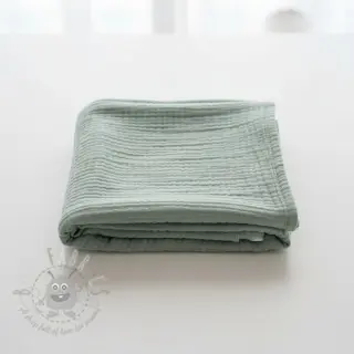Dubbelgaas/mousseline dark mint