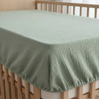 Dvojitá gázovina/mušelín dark mint