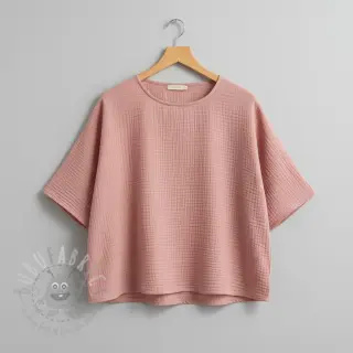 Dubbelgaas/mousseline soft rose