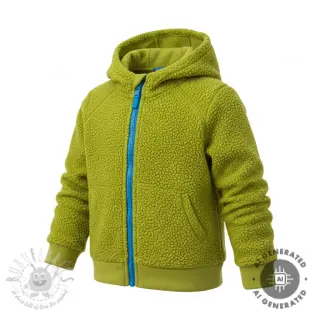 Fleece TEDDY DOUBLE SIDED old lime