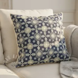 Katoenen stof JEANS EMBROIDERY Niva design B