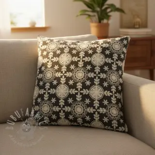 Katoenen stof JEANS EMBROIDERY Niva design D