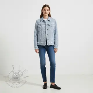 JEANS DENIM Ruffle stripes design En