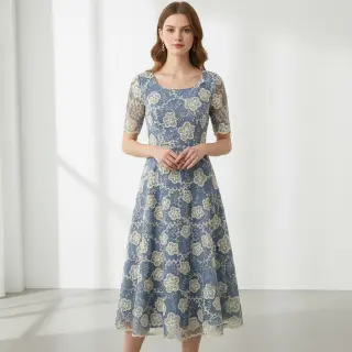 Bavlnená látka JEANS EMBROIDERY Flora design D