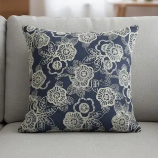 Bavlnená látka JEANS EMBROIDERY Niva design A