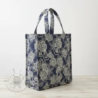 Katoenen stof JEANS EMBROIDERY Niva design En