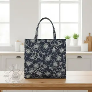 Katoenen stof JEANS EMBROIDERY Lisa design A