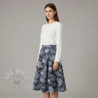 Katoenen stof JEANS EMBROIDERY Lisa design B
