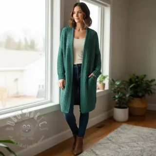 Sweaterstof BIG KNIT ocean green
