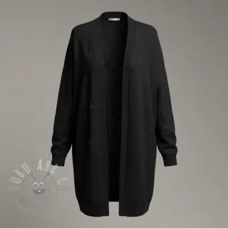 Sweaterstof BIG KNIT DOT black
