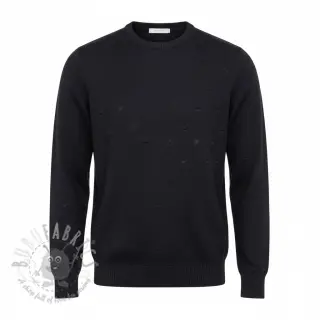 Sweaterstof BIG KNIT DOT black