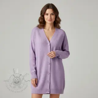 Sweaterstof BIG KNIT DOT violet
