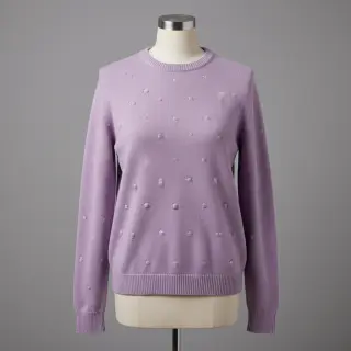 Svetrovina BIG KNIT DOT violet