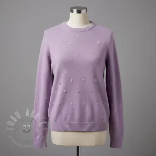 Sweaterstof BIG KNIT DOT violet