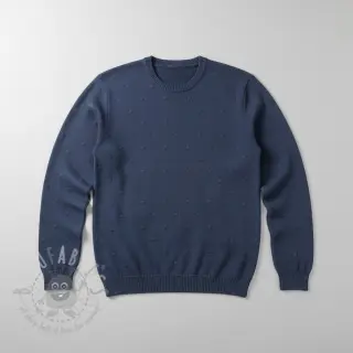 Sweaterstof BIG KNIT DOT navy