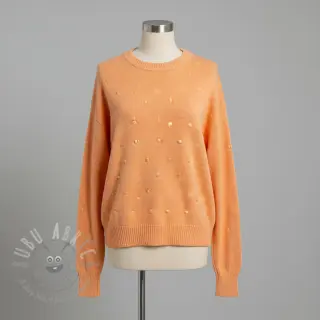 Sweaterstof BIG KNIT DOT peach