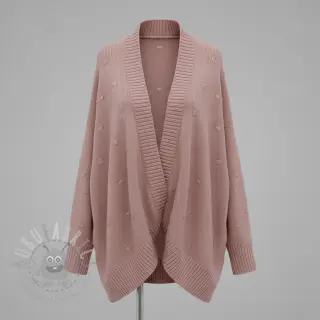 Sweaterstof BIG KNIT DOT old pink